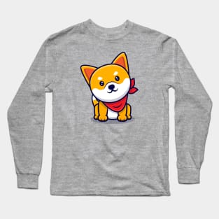 Cute shiba inu bee akita inu shibainu akitainu kawaii Long Sleeve T-Shirt